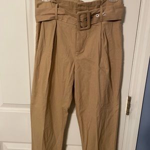 PrettyLittleThing Cotton Belted Pants